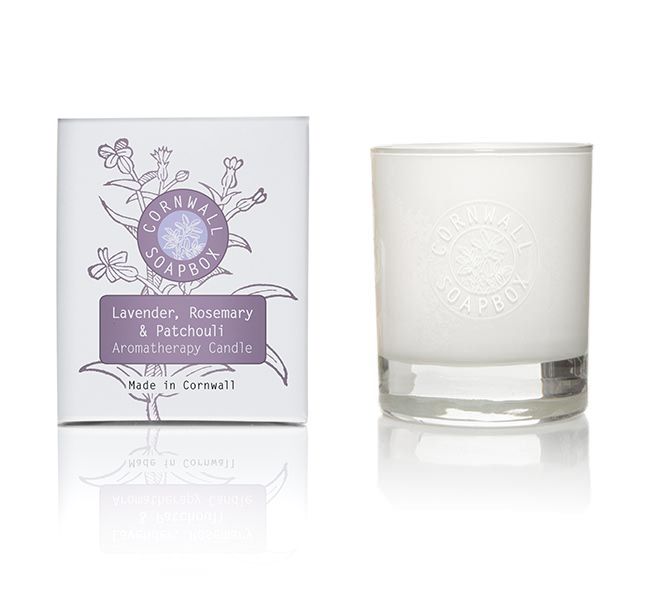 Lavender, Rosemary and Patchouli Glass Aromatherapy Candle