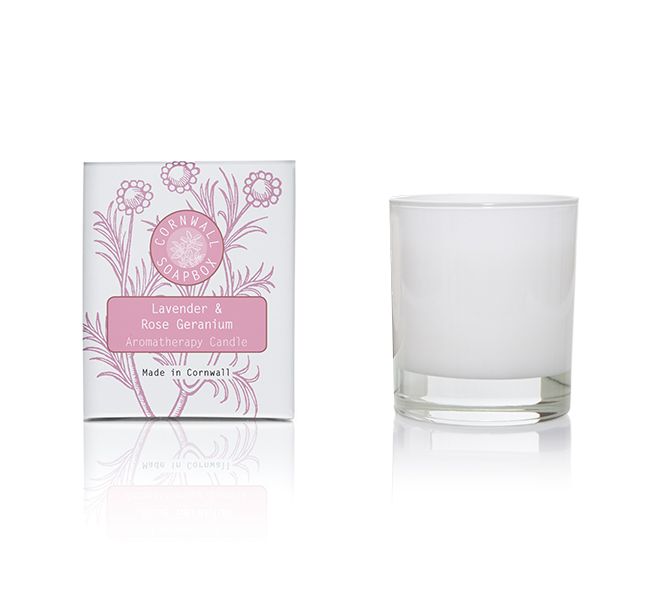 Lavender and Rose Geranium Scented Aromatherapy Candle 9cl