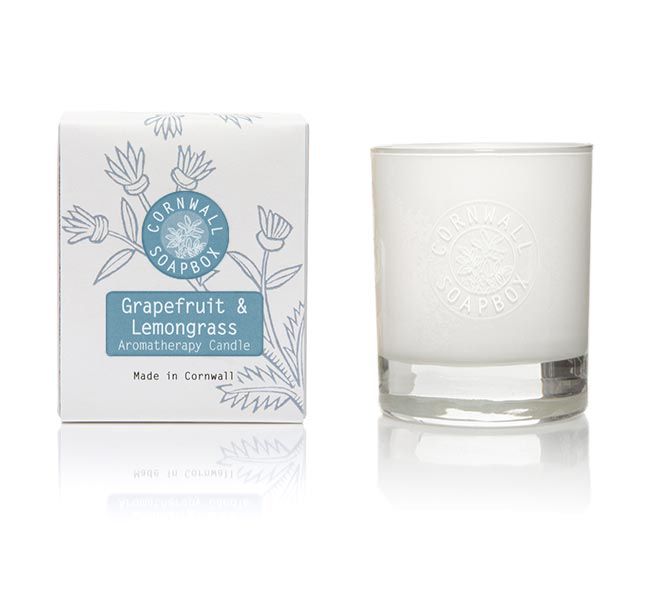 Grapefruit and Lemongrass Glass Aromatherapy Candle