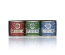 Box of Three Christmas Tin Candles