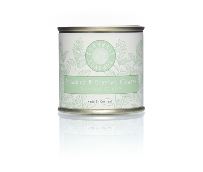 Snowdrop and Crystal Flowers Small Scented Candle